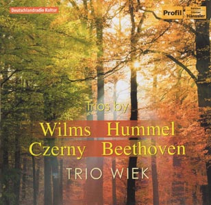 CD-Cover: Trio Wiek - Wilms, Hummel; Czerny, Beethoven